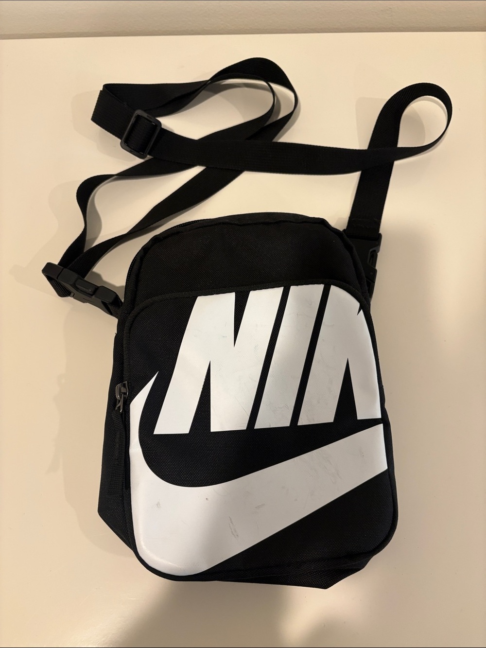Nike Black and White Small Crossbody Shoulder Bag